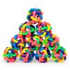 1pc Pet Chew Toys; Colorful Rubber Balls With Bell Bite Resistant Interactive Toy For Dogs & Cats