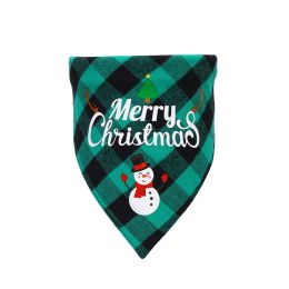 Christmas Dog Bandana Pet Triangle Scarf For Puppy And Cat Pet Festive Accessories Small Dogs Bandana Hot Dog Accessories Gift (Color: green)