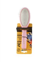 Long Haired Cat Dog Solid Wood Comb  Draw Hair Groomer (Color: Pink)