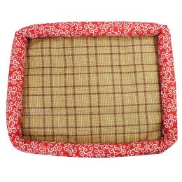 Kennel Sleeping Mat Nest Ice Pad Dog Mat (Option: Red-M)